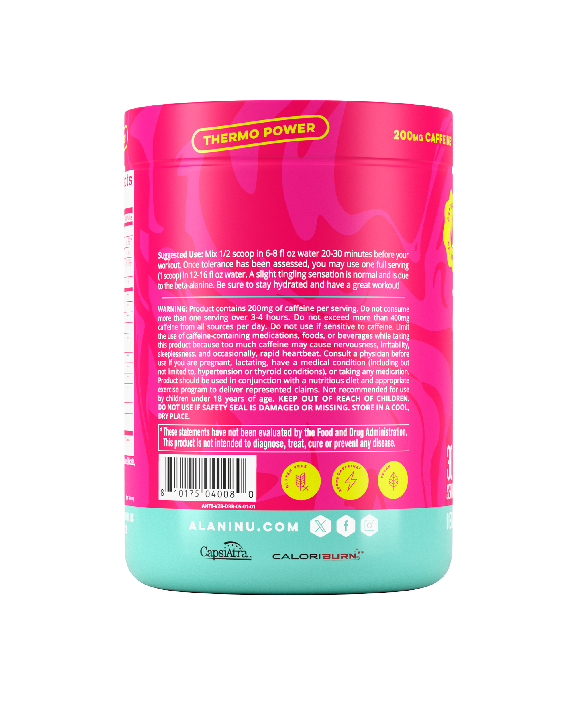 Alani Nu Featured pre-workout+ burn - dragon fruit rush - Image 3