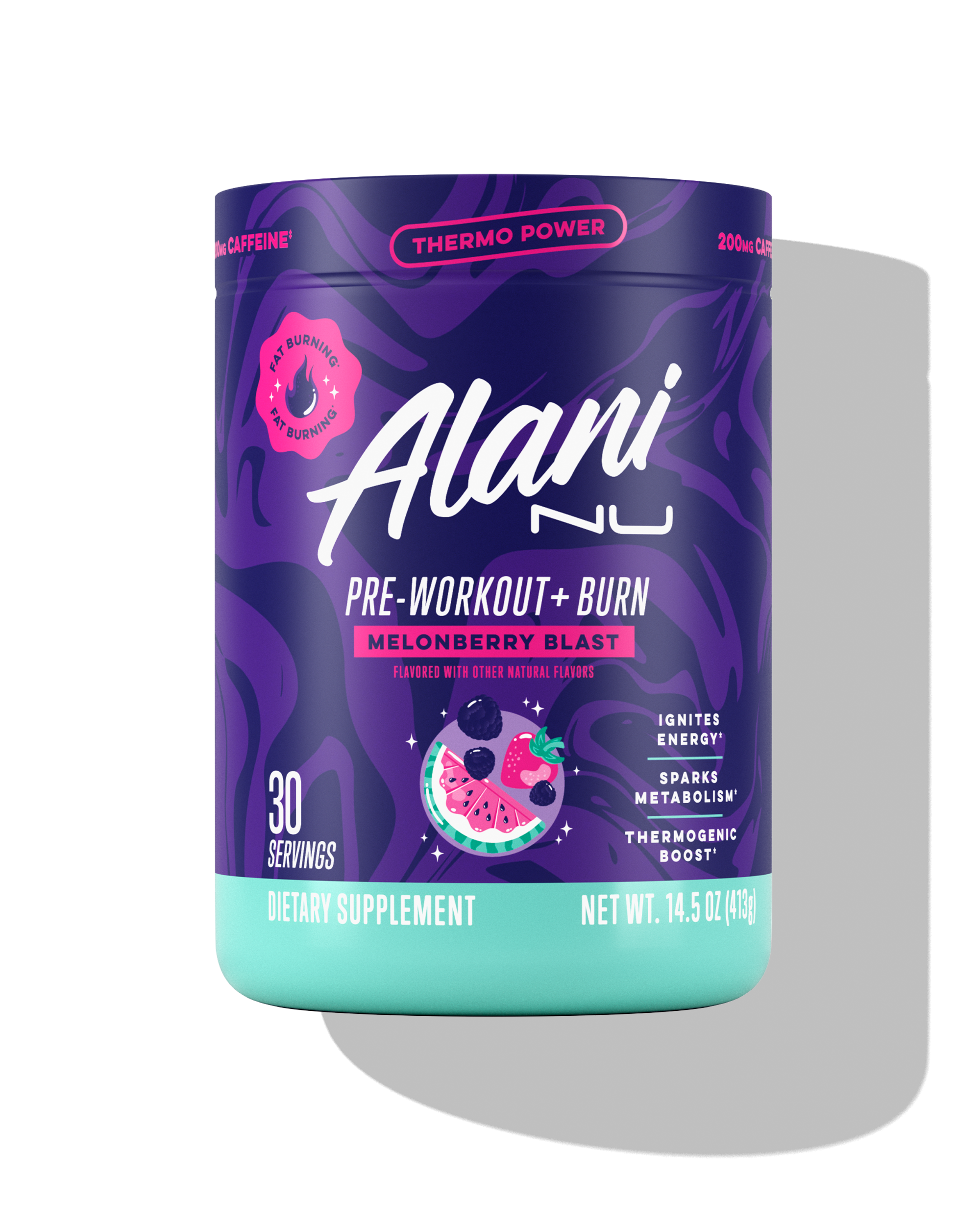 Alani Nu Featured pre-workout+ burn - melonberry blast